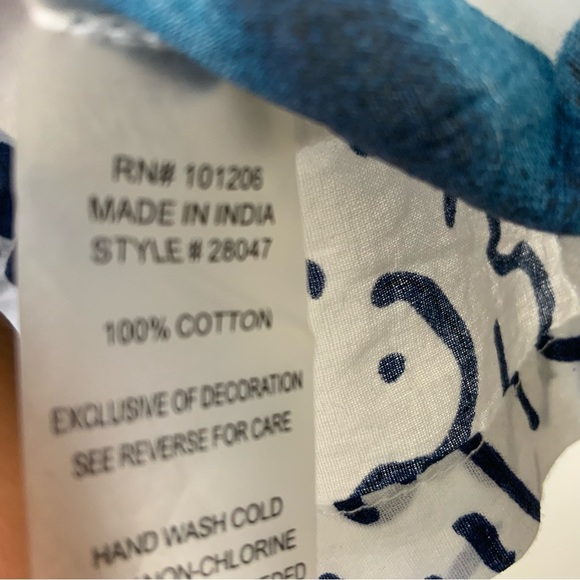 Soft Surroundings Blue and Red Swim Coverup - Picture 5 of 8